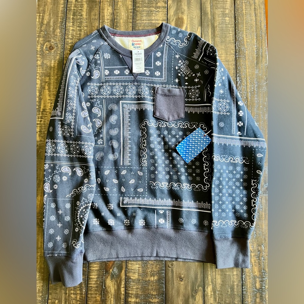 Todd Snyder x Champion Bandana Print Sweatshirt